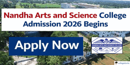 Nandha Arts and Science College Admission 2026 Begins Apply Now